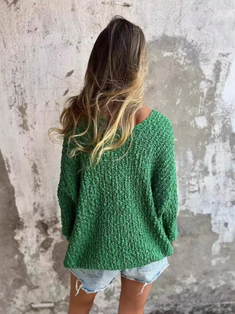 Élégant pull matelassé à manches longues pour femme