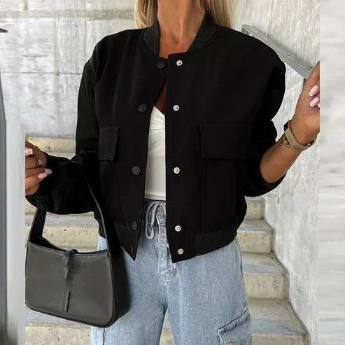 Veste bombardier femme chic avec poches