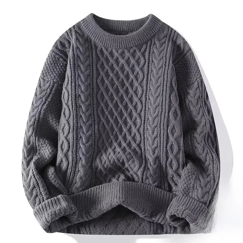 Pull douillet en maille torsadée pour hommes