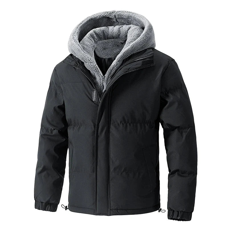 Veste d'hiver à capuche pour homme