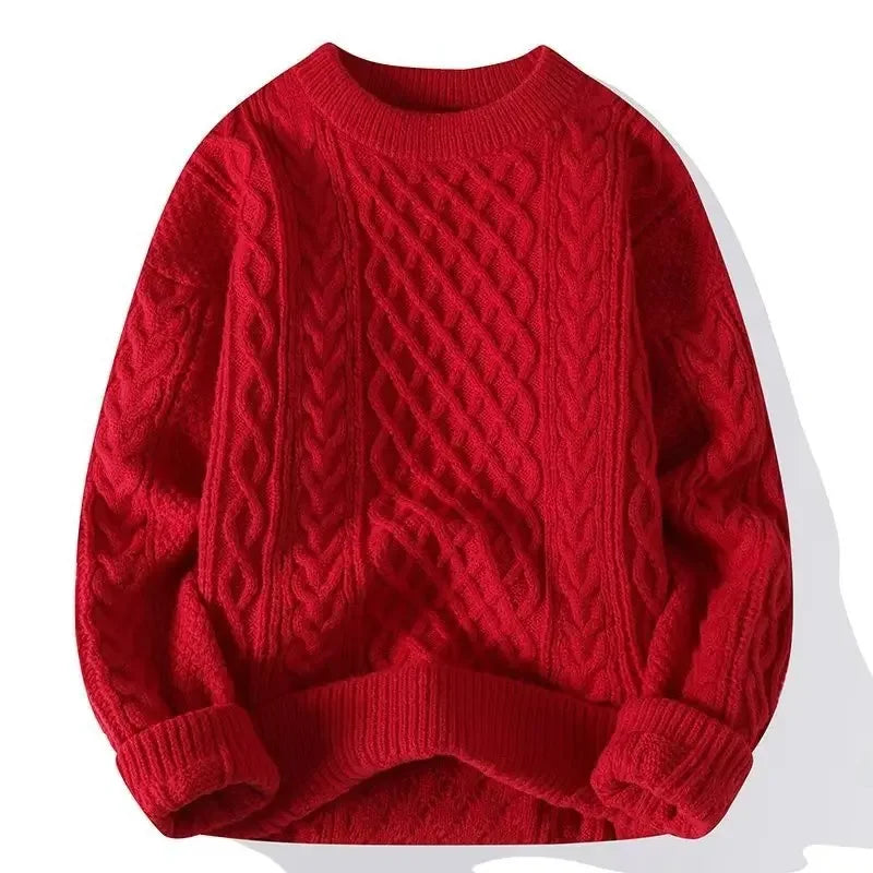 Pull douillet en maille torsadée pour hommes