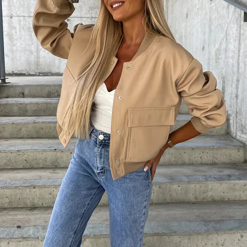 Veste bombardier femme chic avec poches