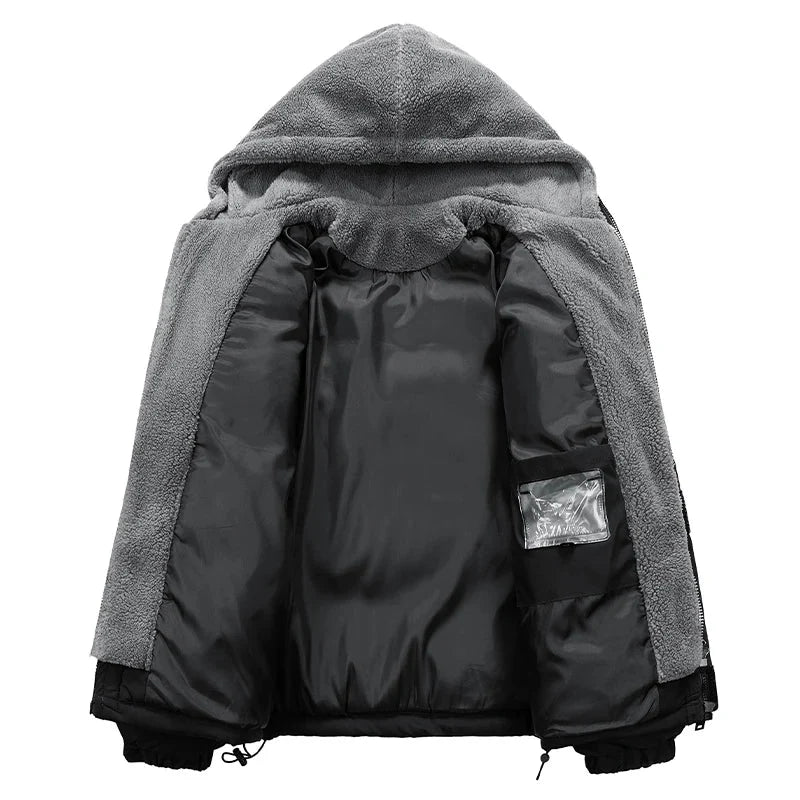 Veste d'hiver à capuche pour homme