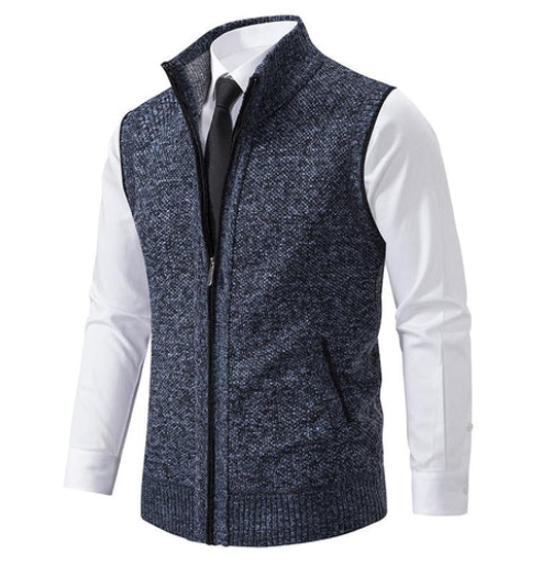 Sweatvest formel zippé en tricot pour hommes