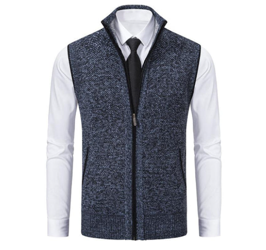 Sweatvest formel zippé en tricot pour hommes