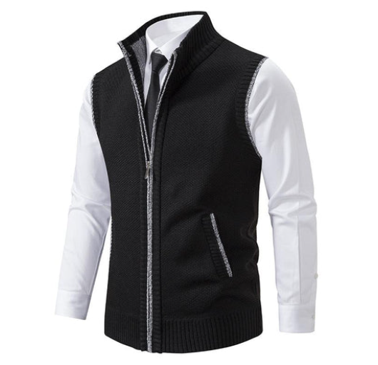 Sweatvest formel zippé en tricot pour hommes