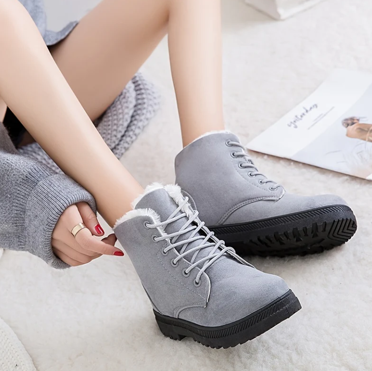 Bottines confortables avec doublure en polaire pour femmes