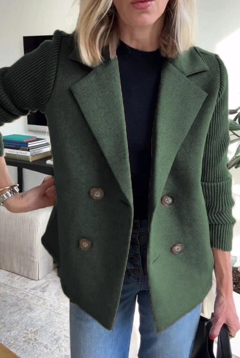 Élégante veste à manches en tricot pour femme