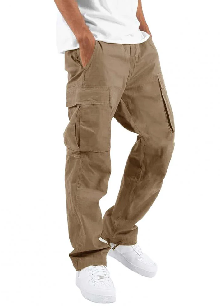 Pantalon cargo flexible et extensible pour hommes