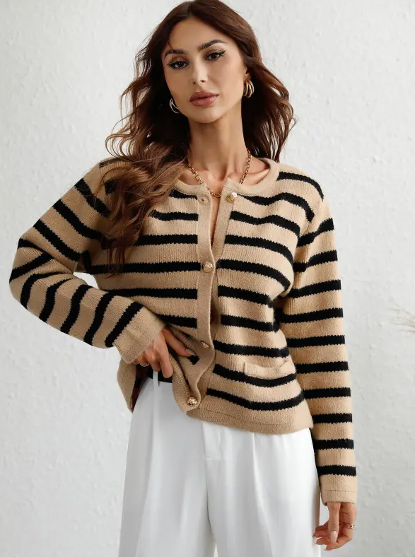 Pull à rayures classique pour femmes