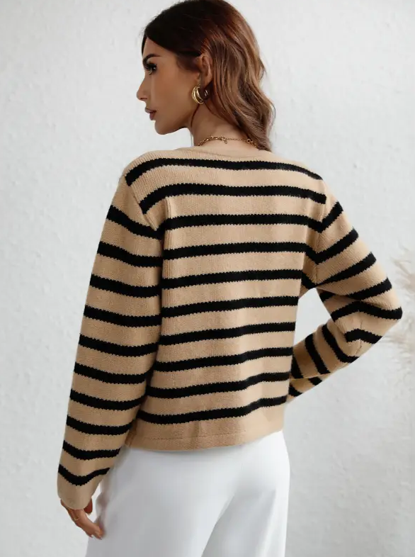 Pull à rayures classique pour femmes