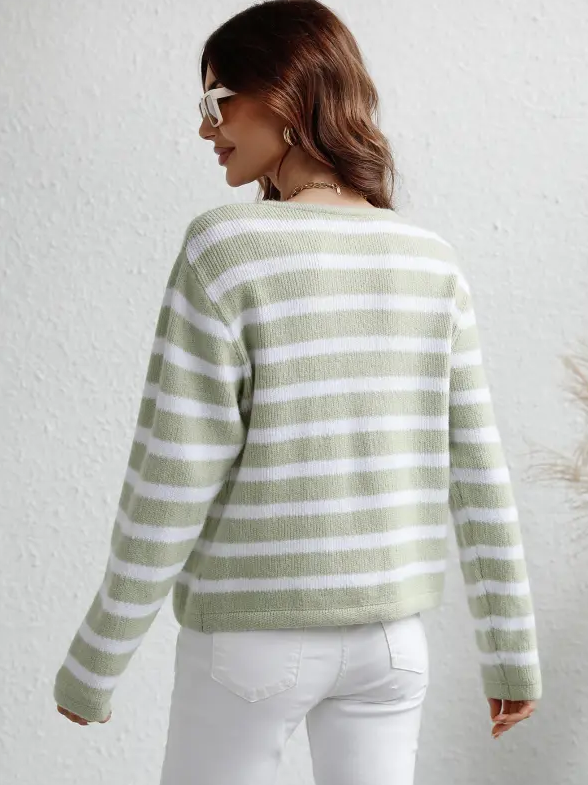 Pull à rayures classique pour femmes