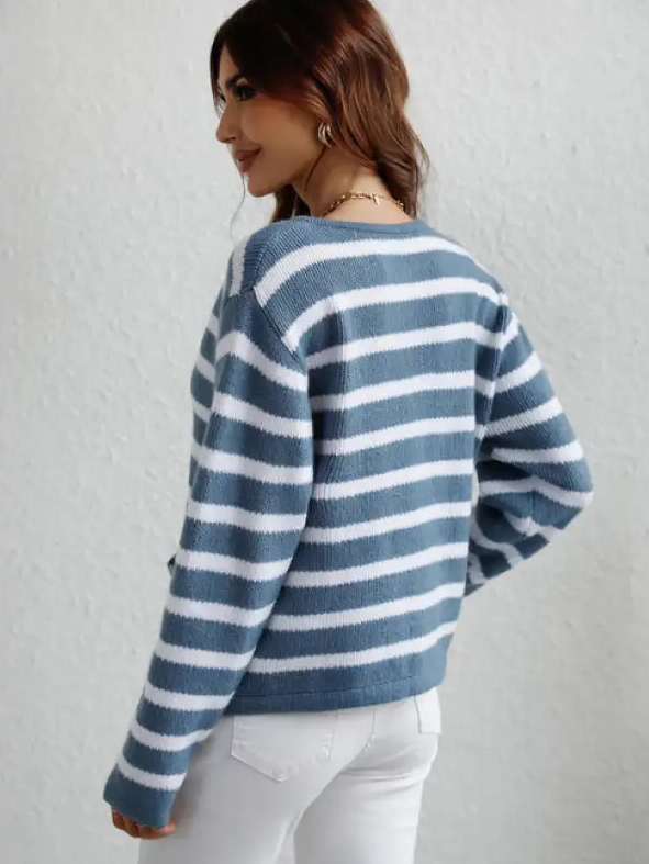 Pull à rayures classique pour femmes