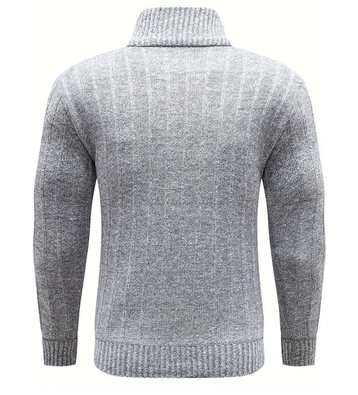 Pull en tricot demi-zip pour hommes