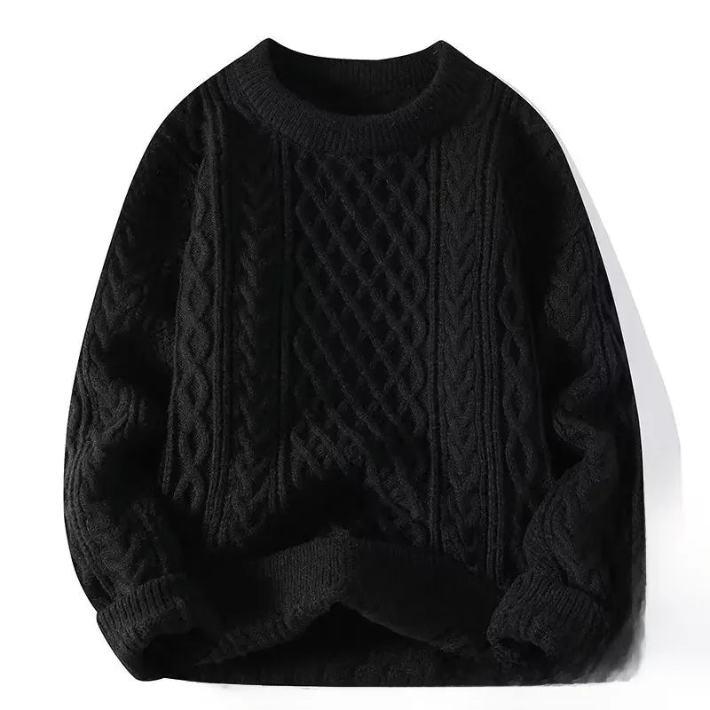 Pull douillet en maille torsadée pour hommes