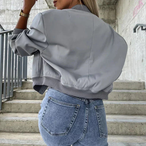 Veste bombardier femme chic avec poches