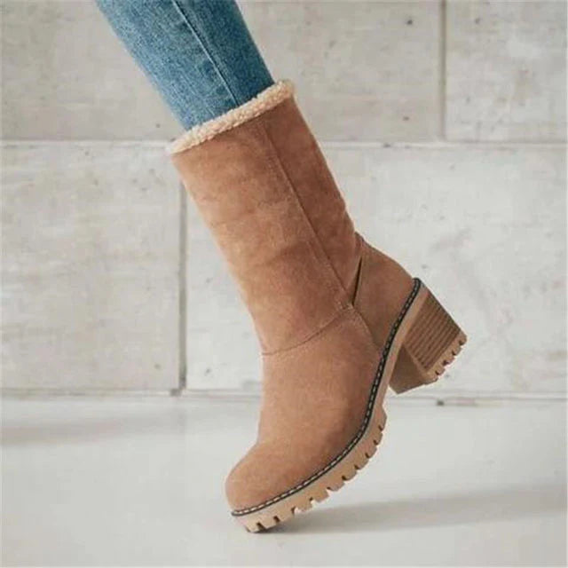 Bottines douillettes à doublure en sherpa pour femmes