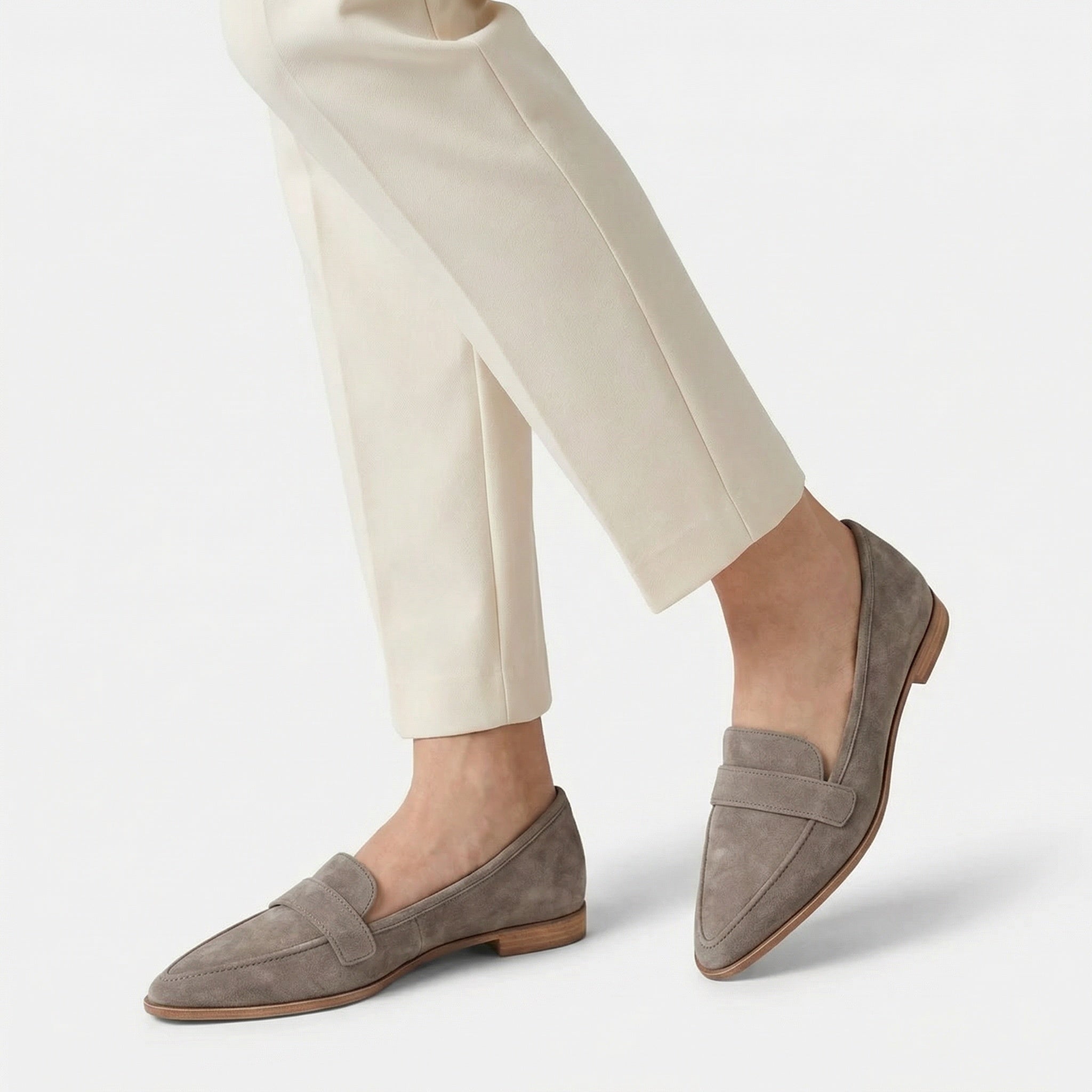 Classic pointed-toe loafers for women