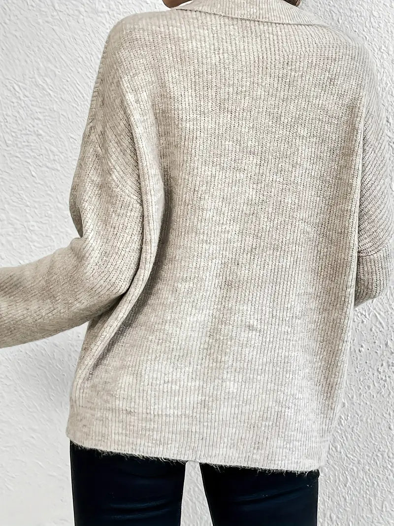 Pull en maille côtelée pour femmes