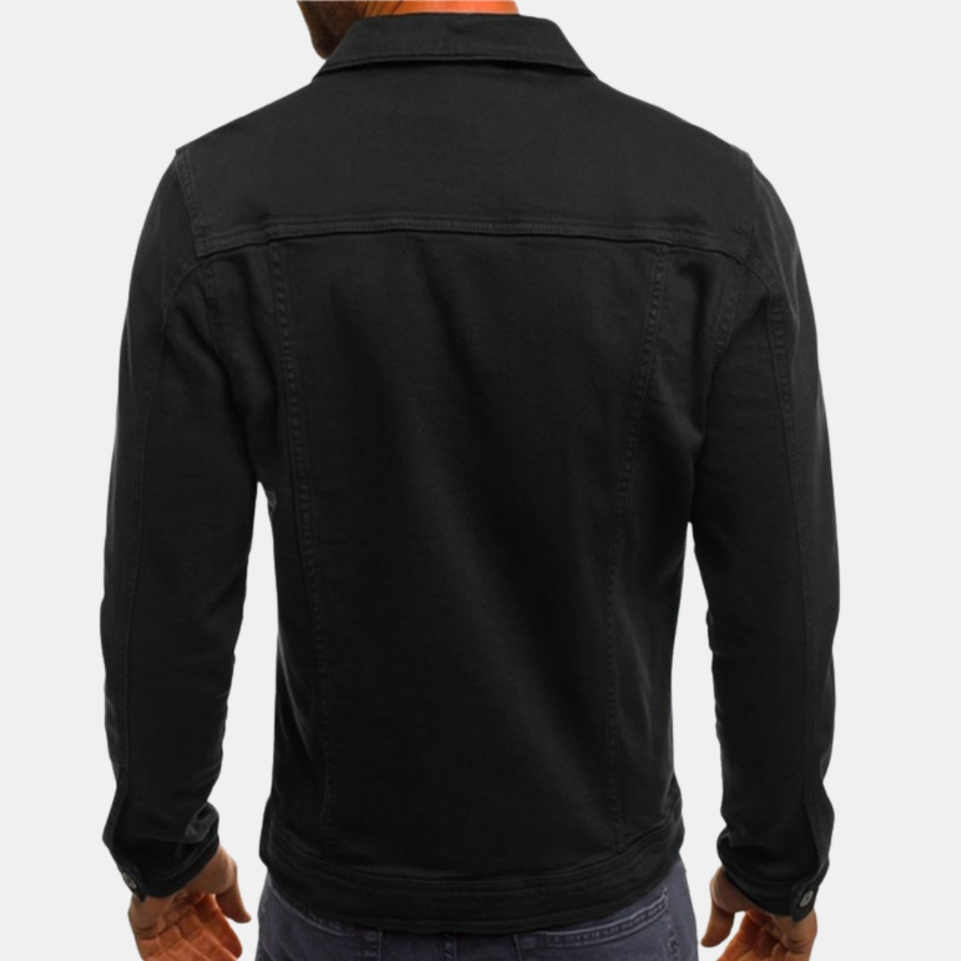Veste en denim ajustée au style urbain pour homme