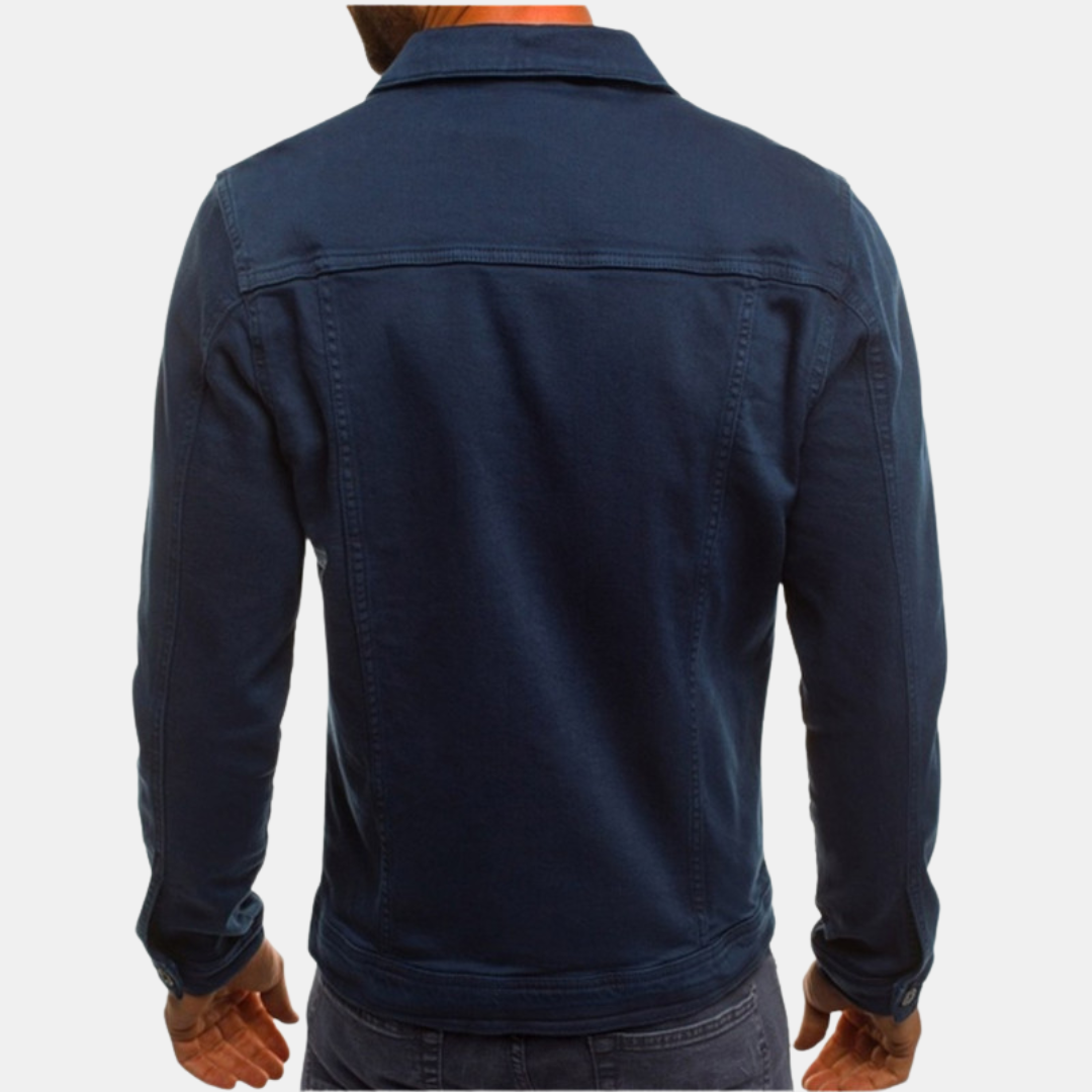 Veste en denim ajustée au style urbain pour homme