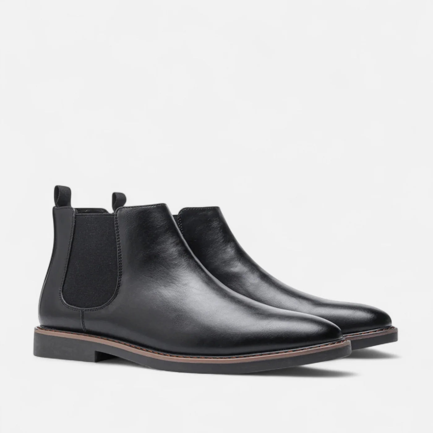 Bottes Chelsea rétro en cuir pour homme