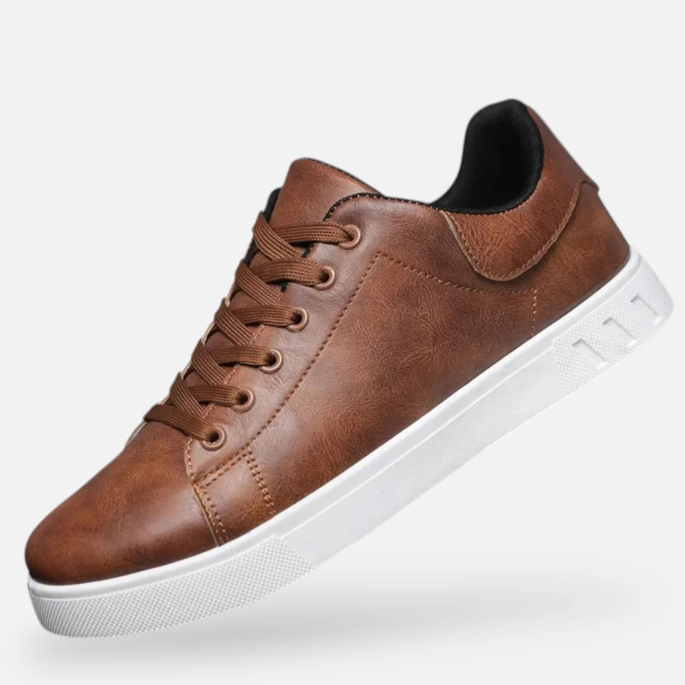Baskets en cuir homme – style casual à semelle plate
