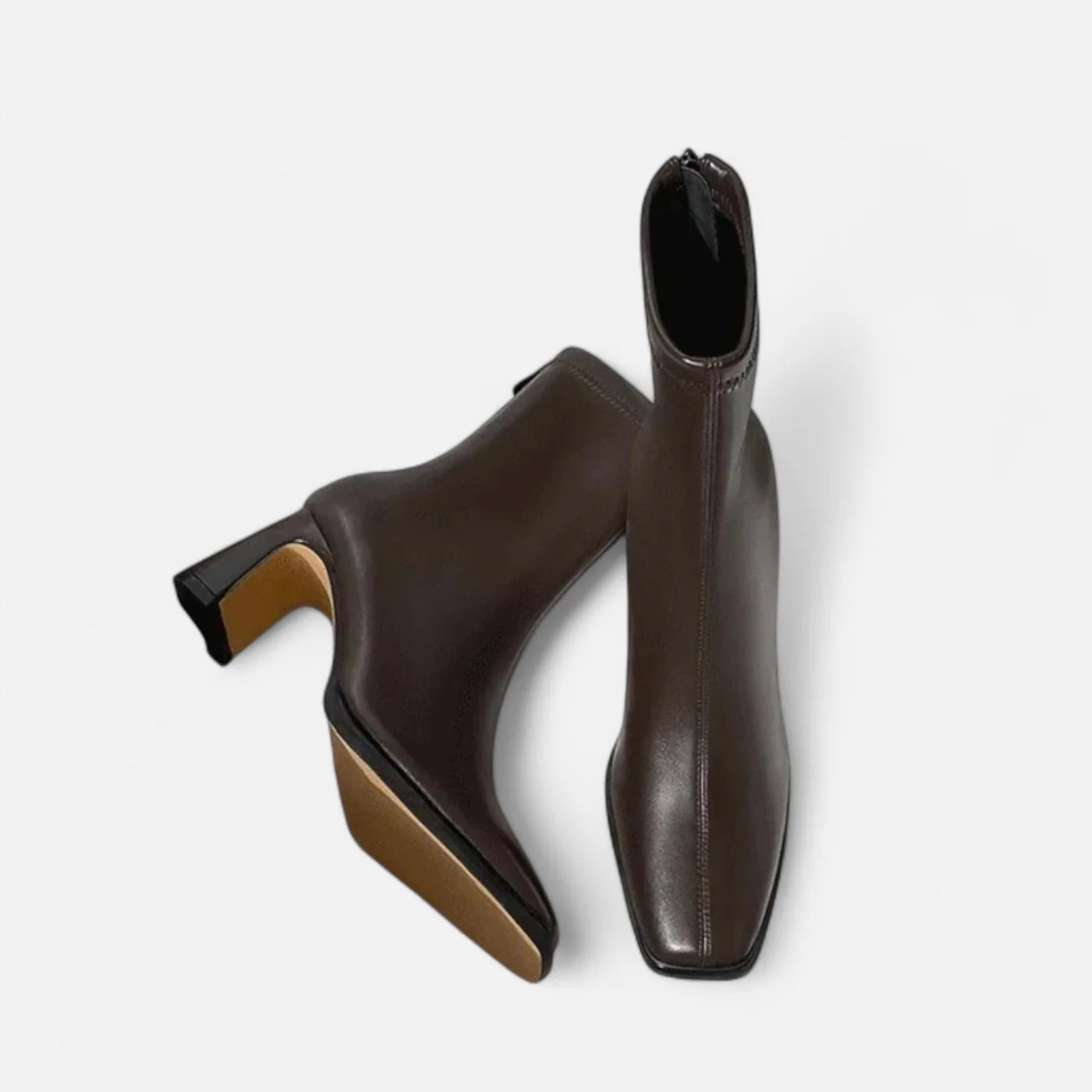 Bottines vintage à bout carré pour femme