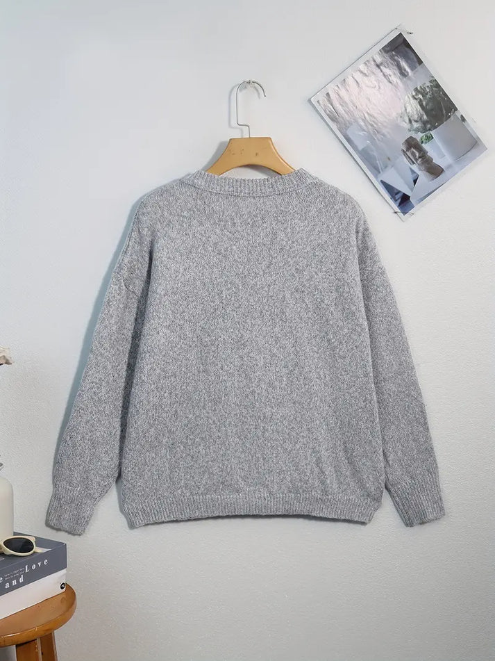 Pull classique en tricot doux pour femmes