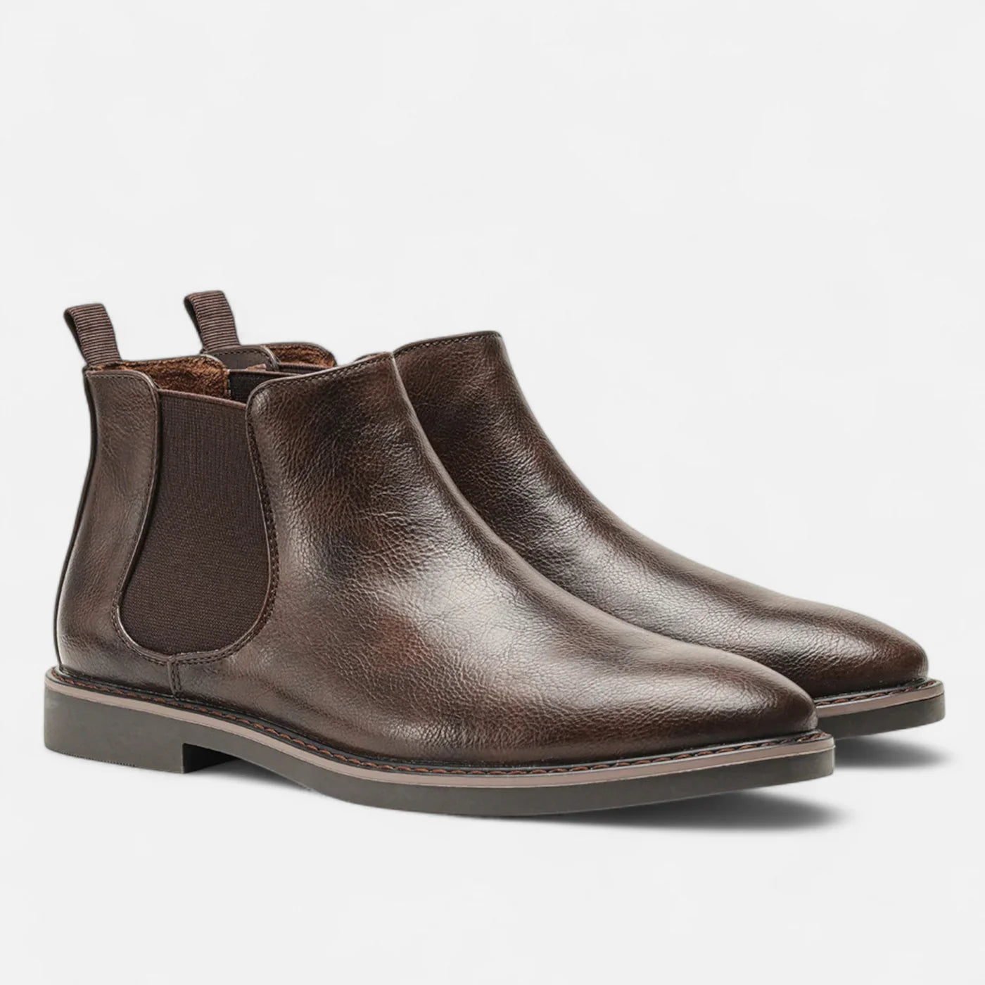 Bottes Chelsea rétro en cuir pour homme