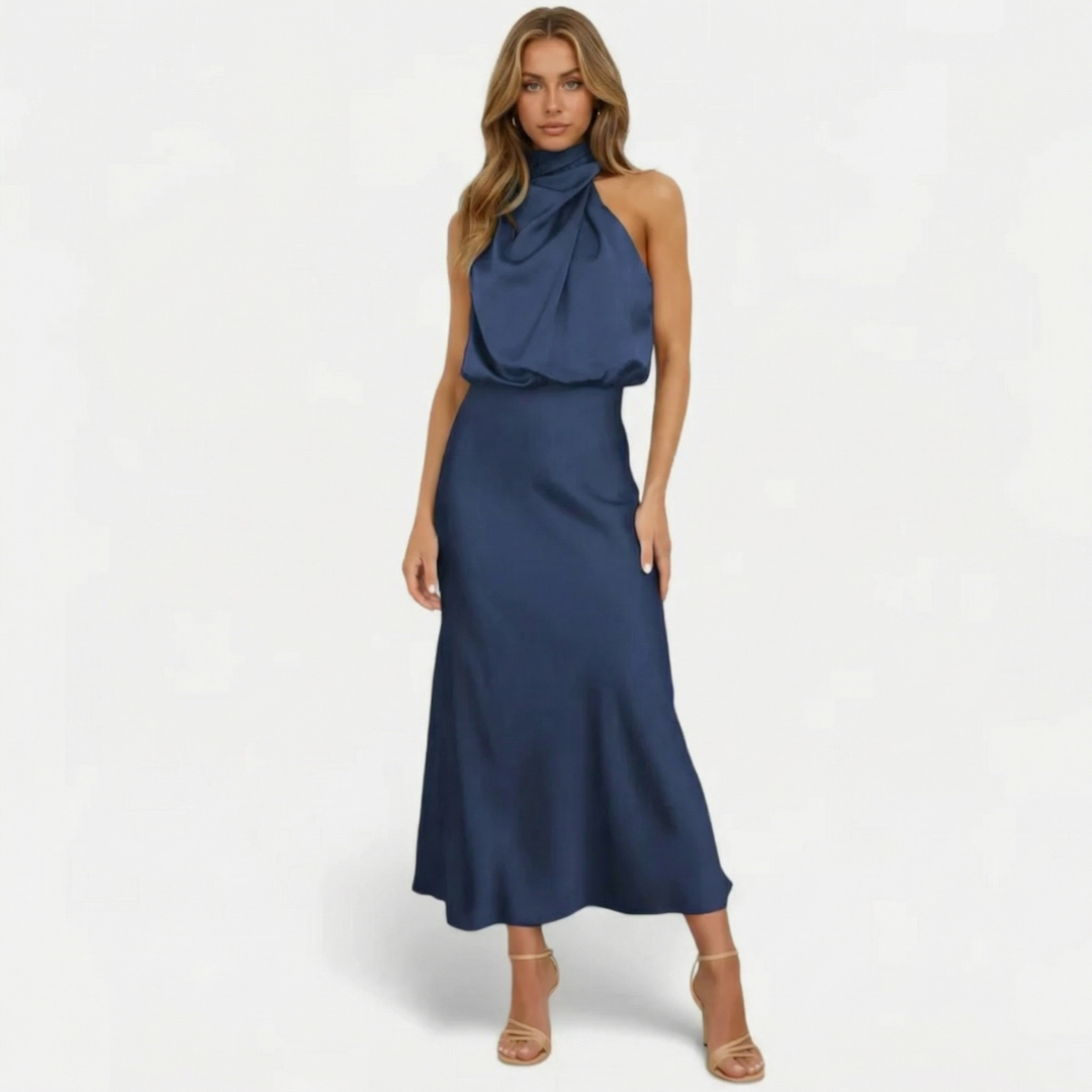 Robe longue en satin femme – elégance fluide et intemporelle