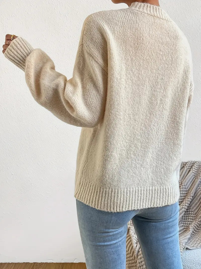 Pull classique en tricot à col roulé pour femmes