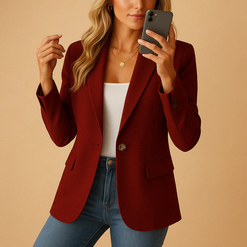 Blazer femme élégant coupe structurée