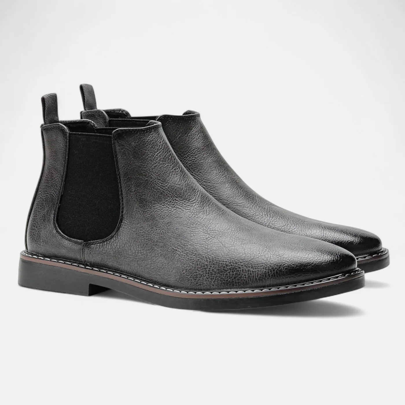 Bottes Chelsea rétro en cuir pour homme