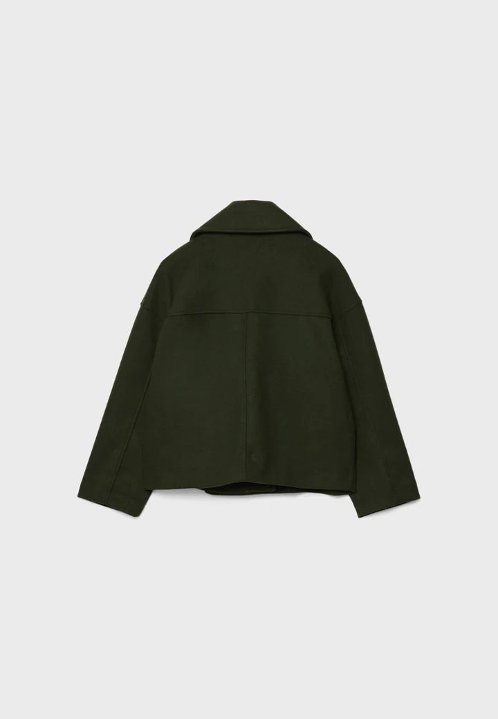 Veste chic courte à double boutonnage pour femme