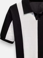 Striped short-sleeve polo for men