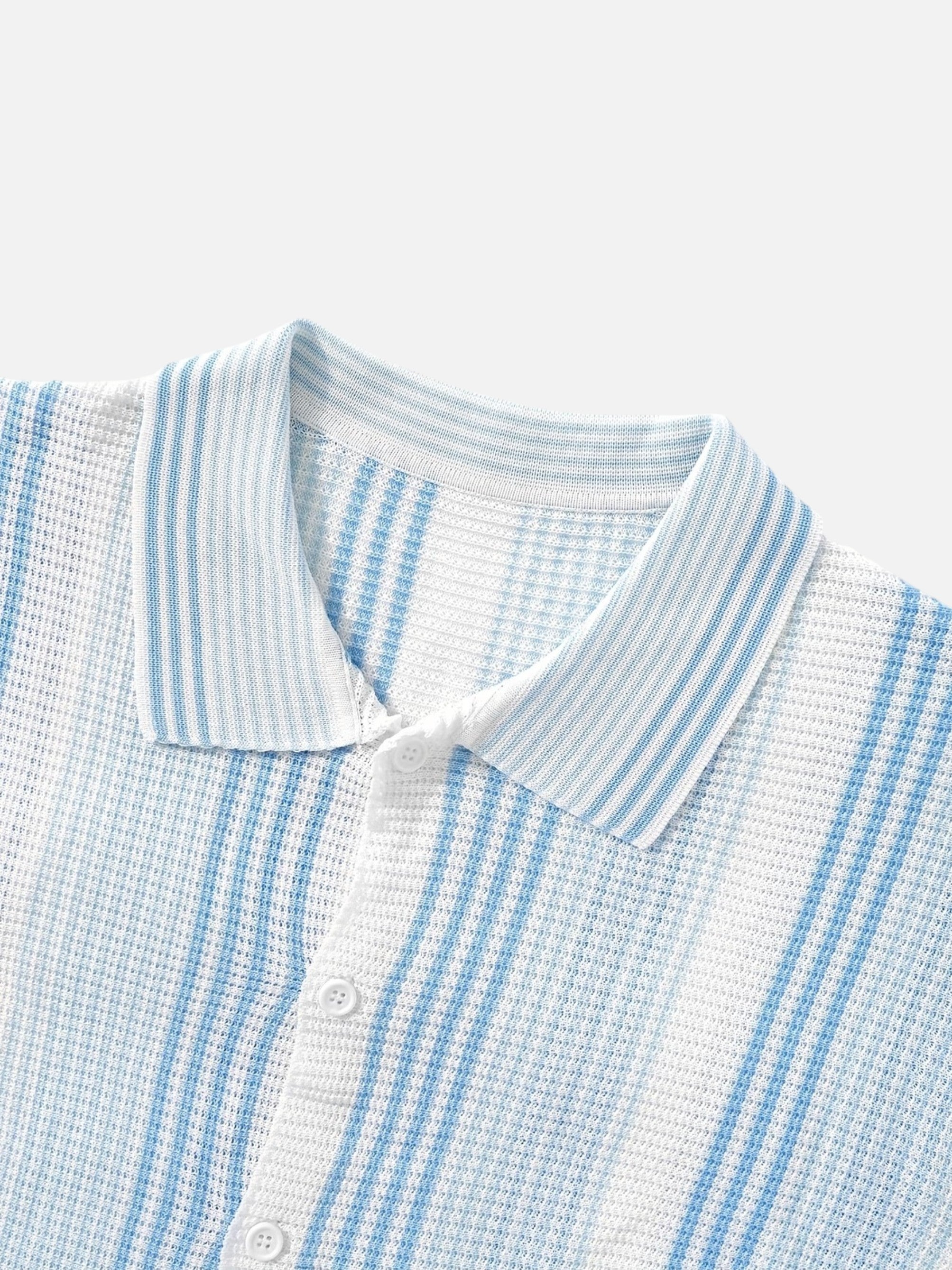 Chemise manches courtes rayée pour homme – Style casual été