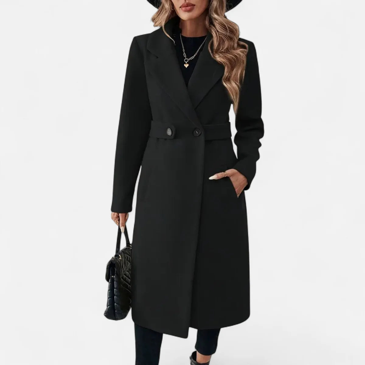 Manteau Long Ceinturé pour Femme