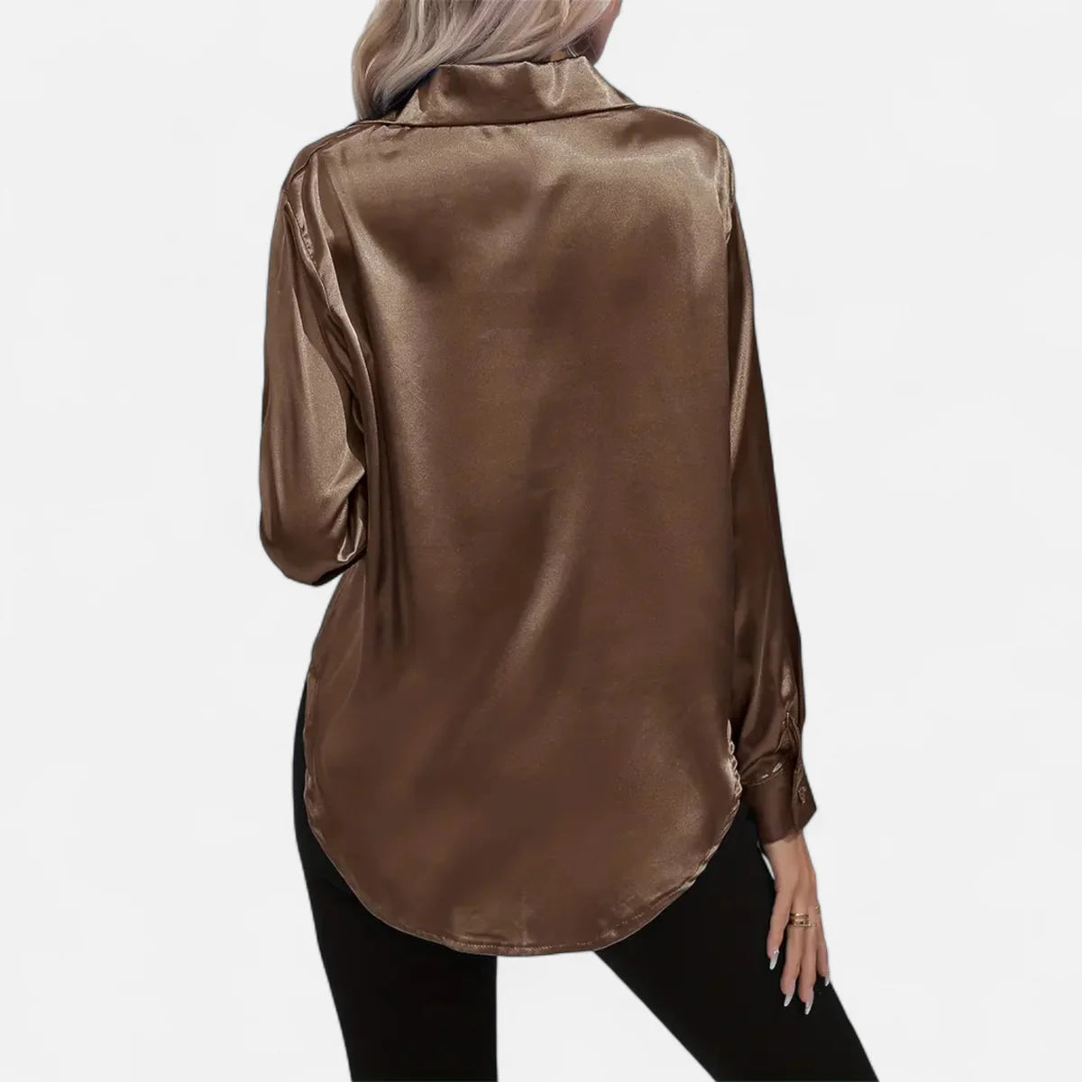 Blouse satinée pour femme – Style élégant