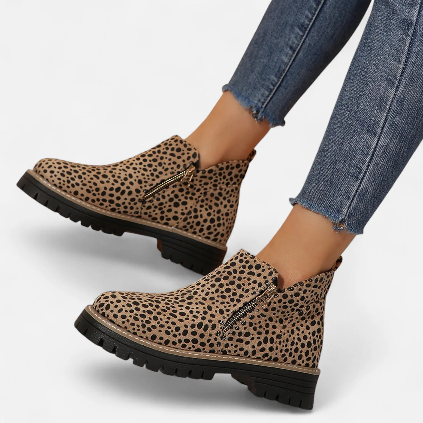 Bottines d’hiver à semelle crantée pour femme