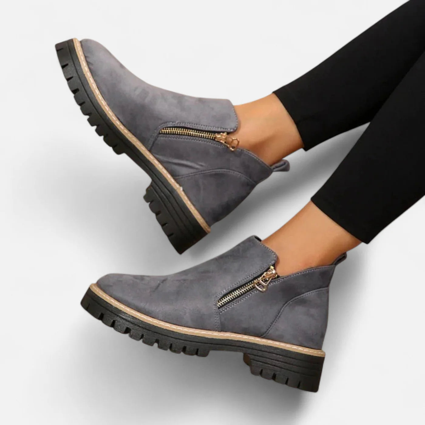 Bottines d’hiver à semelle crantée pour femme