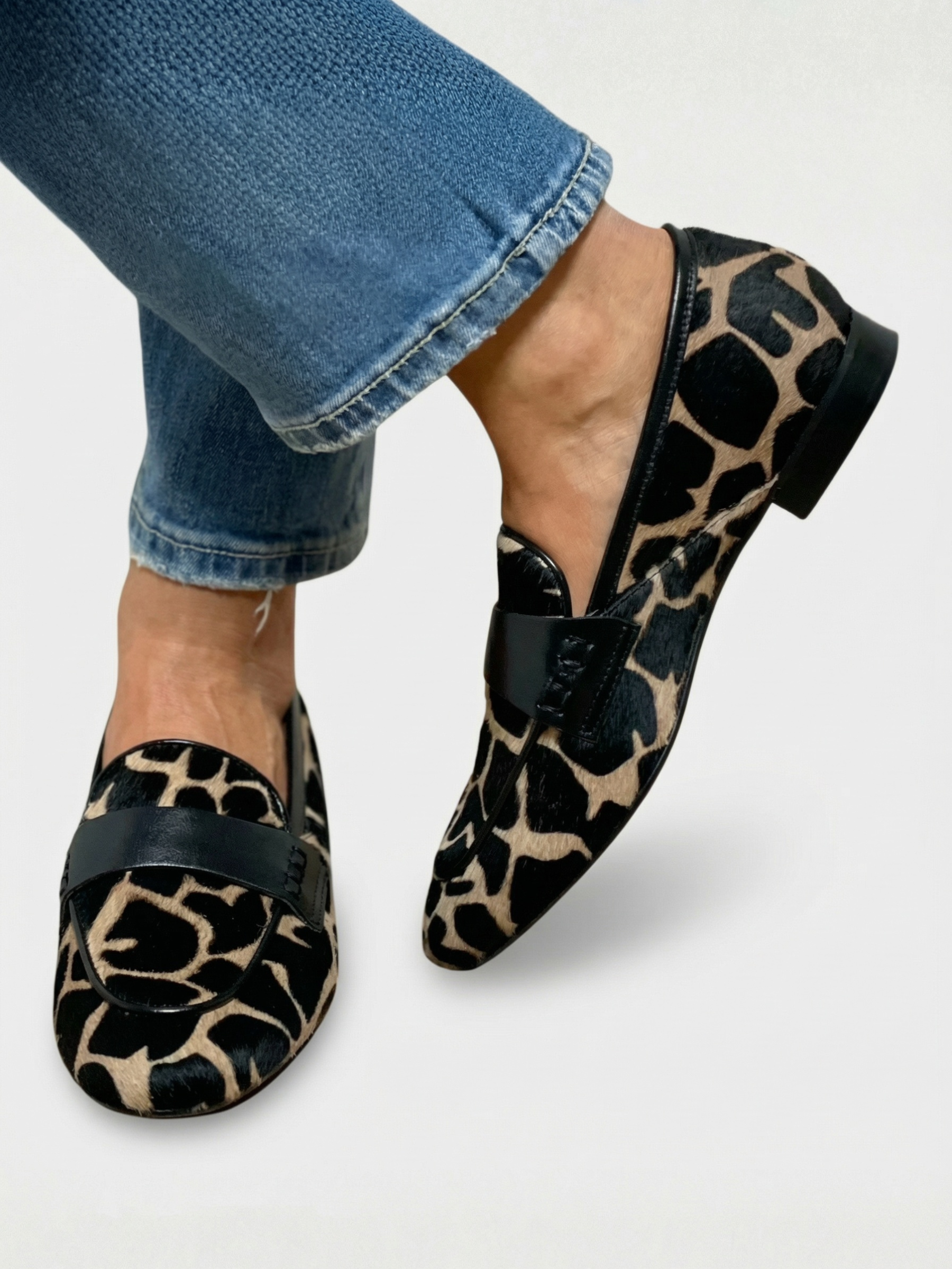 Chic animal print loafers for women
