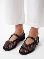 Ballerines Femme Mary Jane en Résille