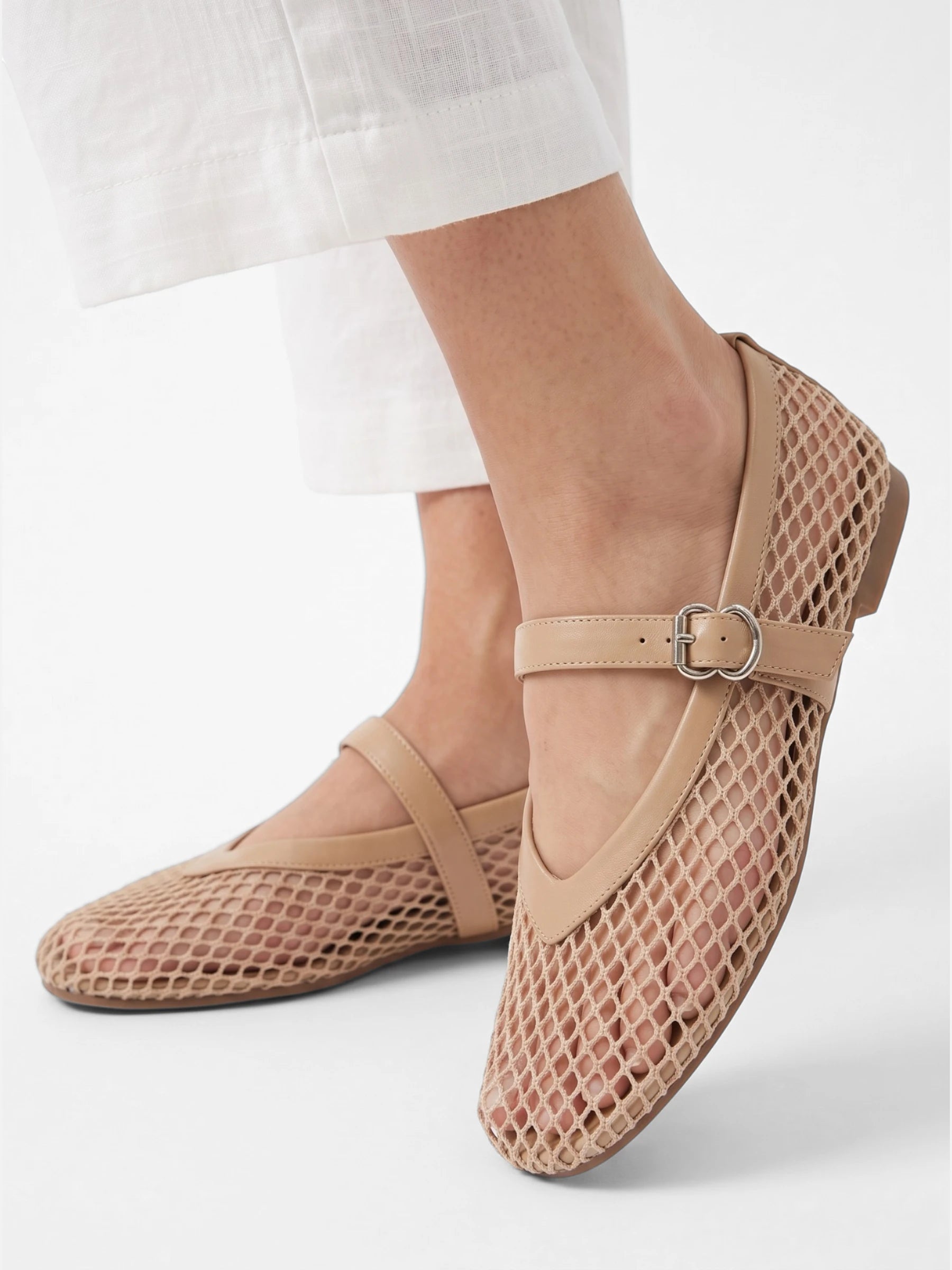 Ballerines Femme Mary Jane en Résille