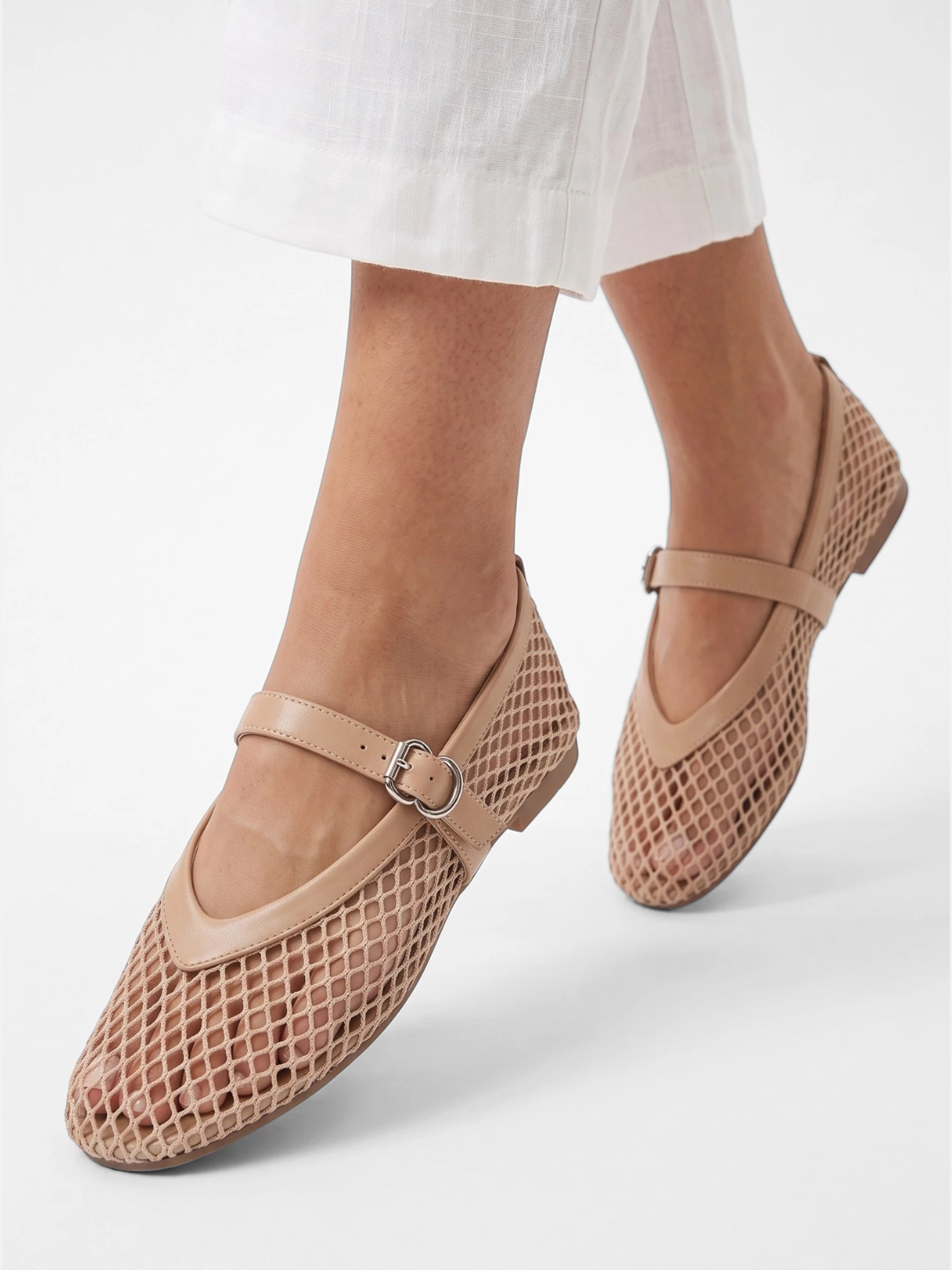 Ballerines Femme Mary Jane en Résille
