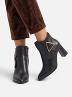 Bottines Femme Talon Carré Boucle