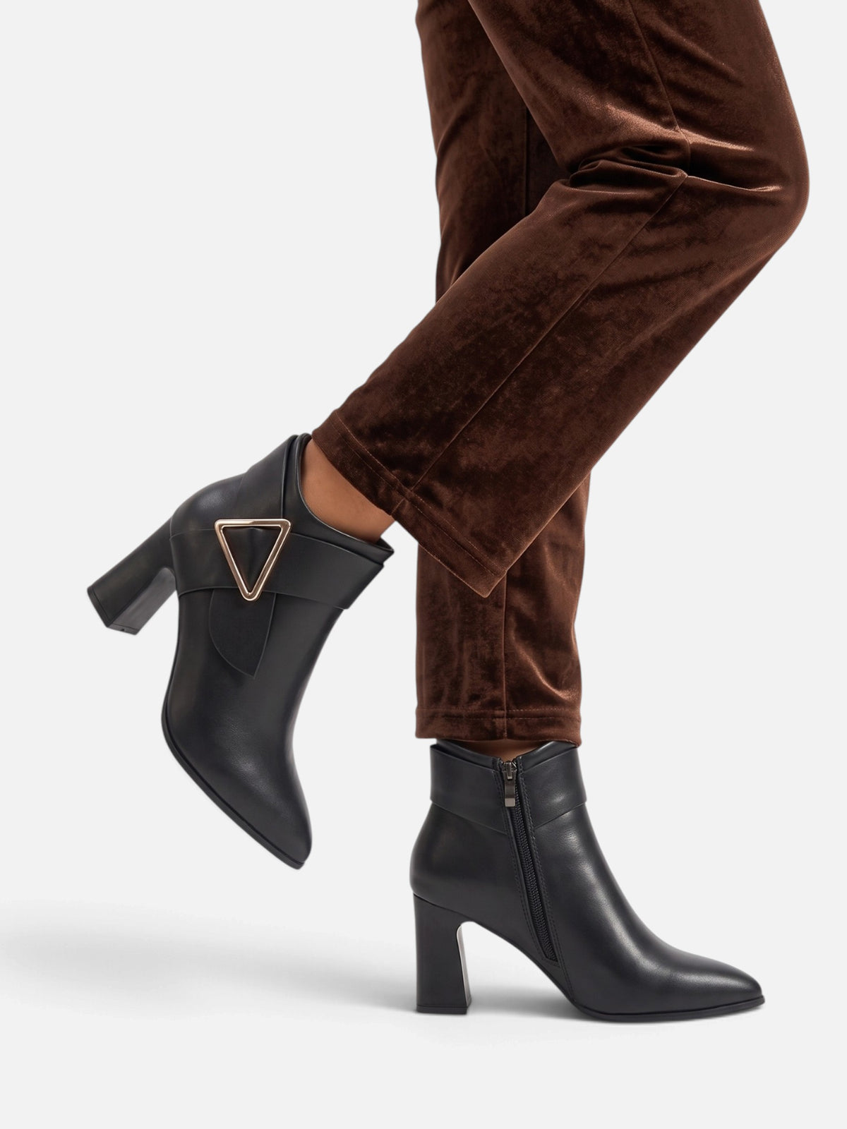 Bottines Femme Talon Carré Boucle
