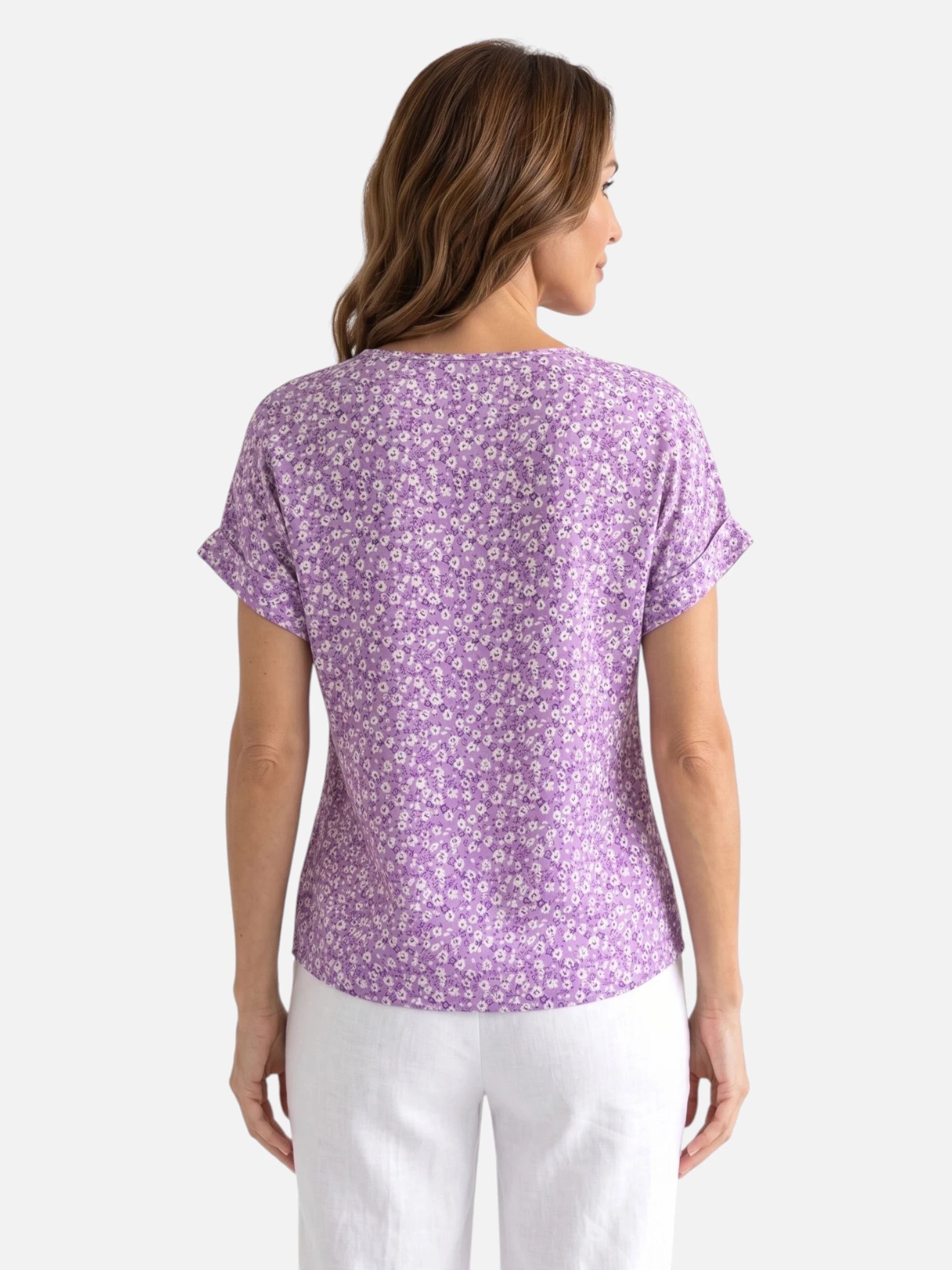 Blouse Femme Fleurie Manches Courtes