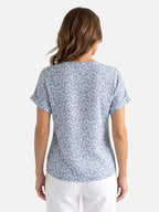 Blouse Femme Fleurie Manches Courtes
