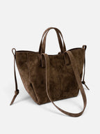 Sac Cabas Femme Suédine Zippé Pampilles